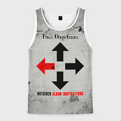 Майка-безрукавка мужская Outsider Album Inspirations - Three Days Grace, цвет: 3D-белый
