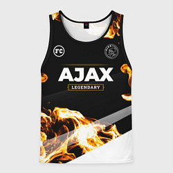 Майка-безрукавка мужская Ajax legendary sport fire, цвет: 3D-черный