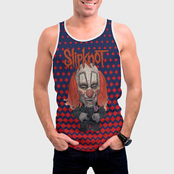 Майка-безрукавка мужская Slipknot clown, цвет: 3D-белый — фото 2