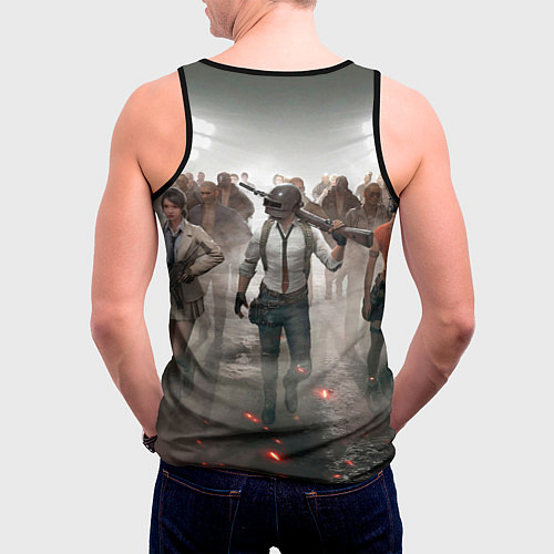 Мужская майка без рукавов ПAБГ / 3D-Черный – фото 4