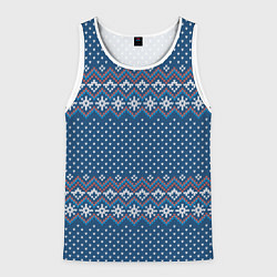 Мужская майка без рукавов Вязанный стиль - классика