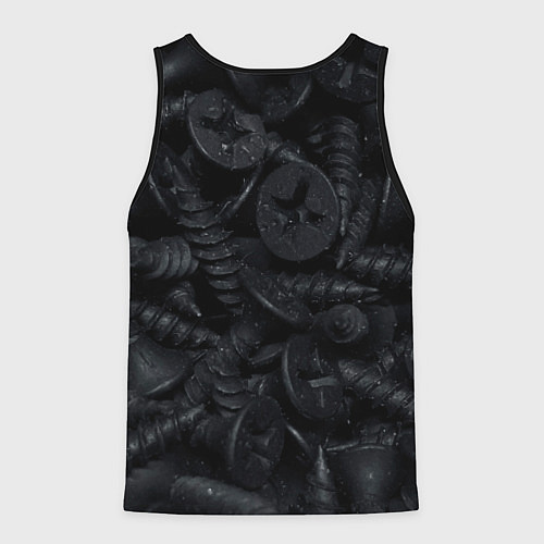 Мужская майка без рукавов Саморезы / 3D-Черный – фото 2