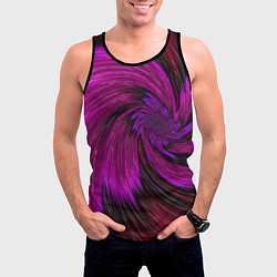 Майка-безрукавка мужская Фиолетовый вихрь, цвет: 3D-черный — фото 2