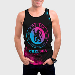 Майка-безрукавка мужская Chelsea - neon gradient, цвет: 3D-черный — фото 2