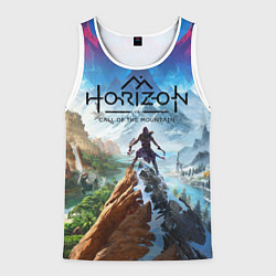 Майка-безрукавка мужская Horizon call of the mountain keyart, цвет: 3D-белый