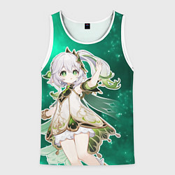 Майка-безрукавка мужская Дендро Архонт - Нахида, цвет: 3D-белый