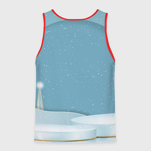 Мужская майка без рукавов 2023 - танец зайчиков / 3D-Красный – фото 2