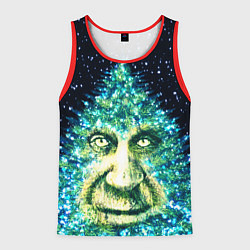 Майка-безрукавка мужская Мудрое Новогоднее Дерево, цвет: 3D-красный