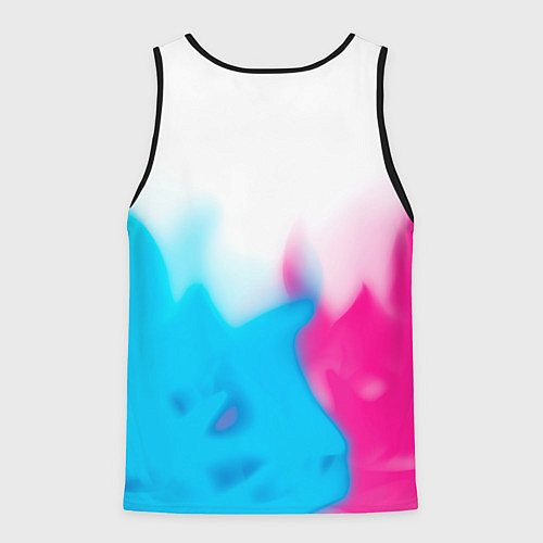 Мужская майка без рукавов JAC neon gradient style: символ сверху / 3D-Черный – фото 2