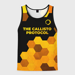 Мужская майка без рукавов The Callisto Protocol - gold gradient: символ свер