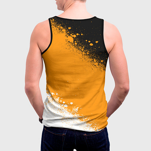 Мужская майка без рукавов Имперский флаг - триколор / 3D-Черный – фото 4