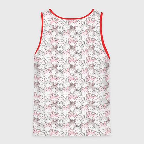 Мужская майка без рукавов Зайка спит на месяце / 3D-Красный – фото 2