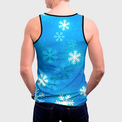 Мужская майка без рукавов Зима 2023 / 3D-Черный – фото 4