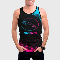 Майка-безрукавка мужская Jaguar - neon gradient, цвет: 3D-черный — фото 2