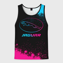 Майка-безрукавка мужская Jaguar - neon gradient, цвет: 3D-черный