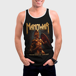 Майка-безрукавка мужская Manowar rock, цвет: 3D-белый — фото 2