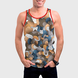 Майка-безрукавка мужская Котики это жидкость, цвет: 3D-красный — фото 2