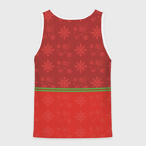 Мужская майка без рукавов Новогодний зайка в очках / 3D-Белый – фото 2