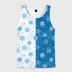 Мужская майка без рукавов Красивые снежинки