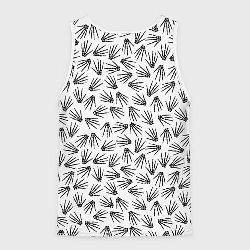 Мужская майка без рукавов Ладонь скелета / 3D-Белый – фото 2