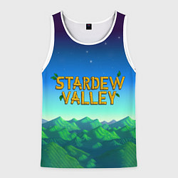Майка-безрукавка мужская Горы Stardew Valley, цвет: 3D-белый