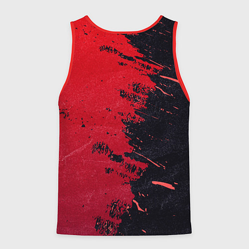 Мужская майка без рукавов Черное и красное / 3D-Красный – фото 2