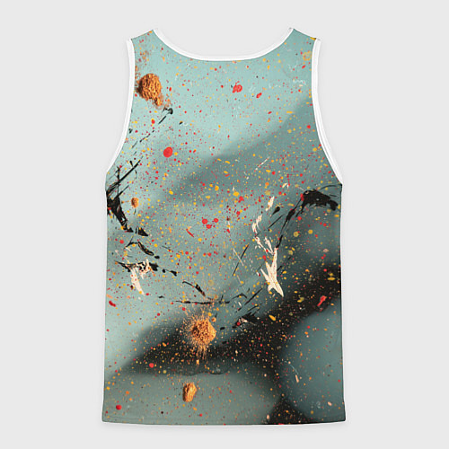 Мужская майка без рукавов Светлый туман и разные краски / 3D-Белый – фото 2