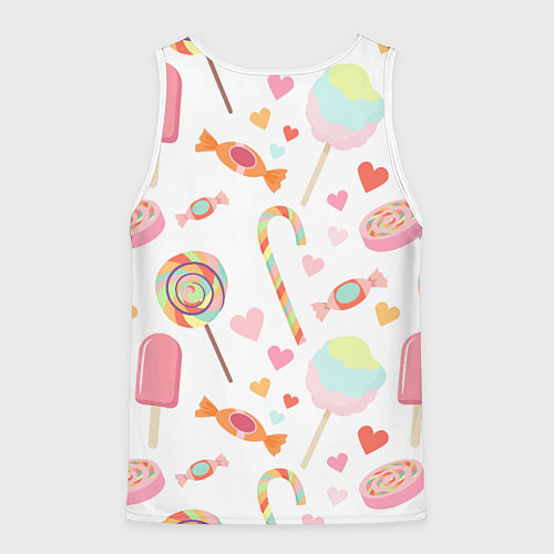 Мужская майка без рукавов Сладкий праздник / 3D-Белый – фото 2