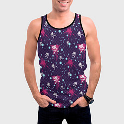 Майка-безрукавка мужская Сердце-череп, цвет: 3D-черный — фото 2