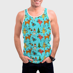 Майка-безрукавка мужская Animals on the rink, цвет: 3D-белый — фото 2