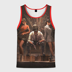 Майка-безрукавка мужская PUBG игра, цвет: 3D-красный