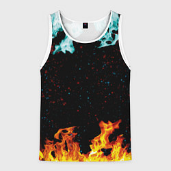 Майка-безрукавка мужская Два костра, цвет: 3D-белый