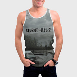 Майка-безрукавка мужская Silent hill 2 remake, цвет: 3D-белый — фото 2