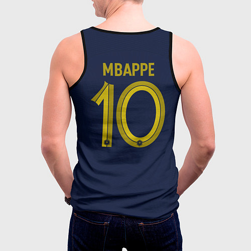 Мужская майка без рукавов Мбаппе ЧМ 2022 сборная Франции / 3D-Черный – фото 4