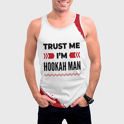 Майка-безрукавка мужская Trust me Im hookah man white, цвет: 3D-белый — фото 2