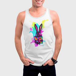 Майка-безрукавка мужская Rabbit casuall, цвет: 3D-белый — фото 2