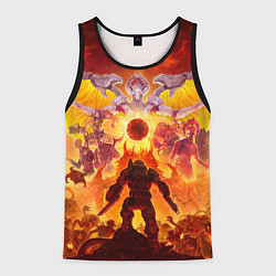 Майка-безрукавка мужская Doom в аду, цвет: 3D-черный