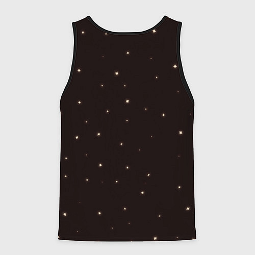 Мужская майка без рукавов Новогодний кот мем - грубиян / 3D-Черный – фото 2