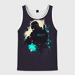 Майка-безрукавка мужская CS GO Art, цвет: 3D-белый