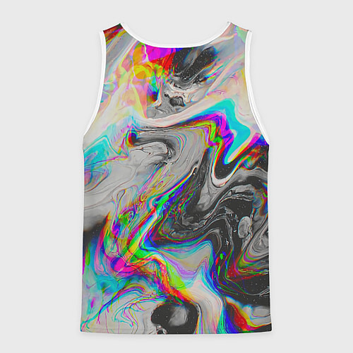Мужская майка без рукавов Abstract digital / 3D-Белый – фото 2
