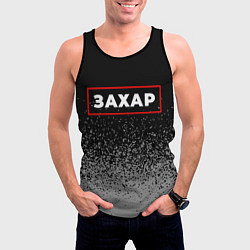 Майка-безрукавка мужская Захар - в красной рамке на темном, цвет: 3D-черный — фото 2