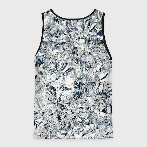 Мужская майка без рукавов Сверкающие кристаллы серебра / 3D-Черный – фото 2