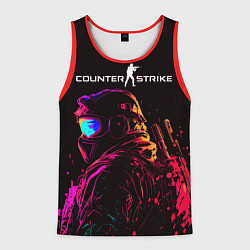 Майка-безрукавка мужская CS:GO, Art, цвет: 3D-красный