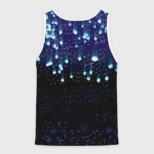 Мужская майка без рукавов Падающие звёзды / 3D-Белый – фото 2
