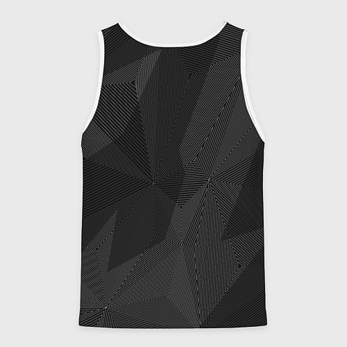 Мужская майка без рукавов Черный матовый / 3D-Белый – фото 2