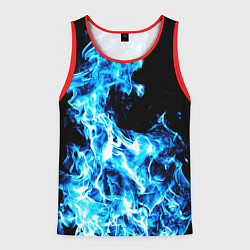 Мужская майка без рукавов Красивый неоновый синий огонь
