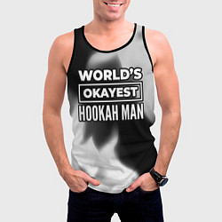 Майка-безрукавка мужская Worlds okayest hookah man - dark, цвет: 3D-черный — фото 2