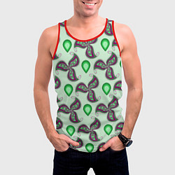 Майка-безрукавка мужская Зеленая капля, цвет: 3D-красный — фото 2