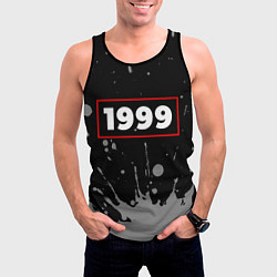 Майка-безрукавка мужская 1999 - в красной рамке на темном, цвет: 3D-черный — фото 2