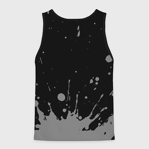 Мужская майка без рукавов Роман - в красной рамке на темном / 3D-Черный – фото 2